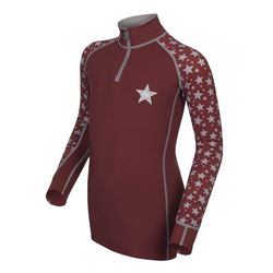 LeMieux Mini Base Layer T-Shirt - Rioja - Med grå stjerner